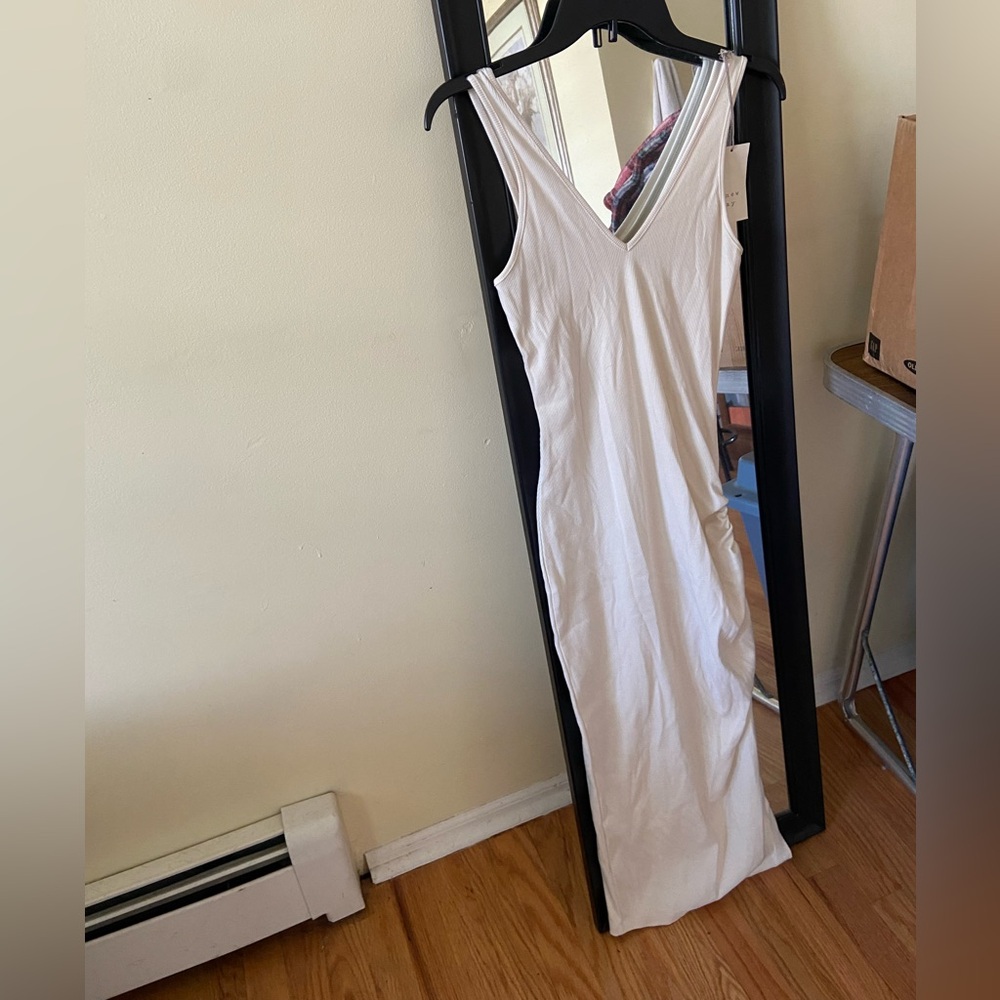 Target Cream Ribbed Tank Dress XS